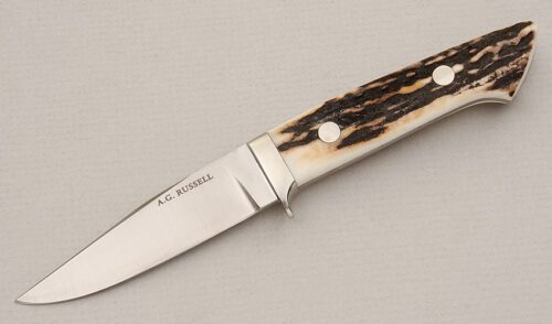 A.G. Russell Clipped Gent's Hunter with Stag Scales handle material - Obverse Side - Item #KLC15300