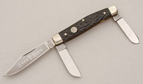 Boker Knives Stockman with Black Jigged Bone Scales handle material - Obverse Side - Item #KLC15303