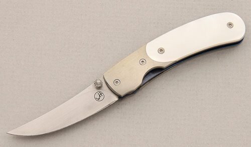 William Henry Knives T08 Persian Folder with Mother Of Pearl Scales handle material - Obverse Side - Item #KLC15332