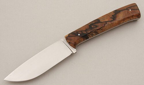 Gerd Gemuend Drop Point Hunter with Spalted Beechwood Scales handle material - Obverse Side - Item #KLC15358