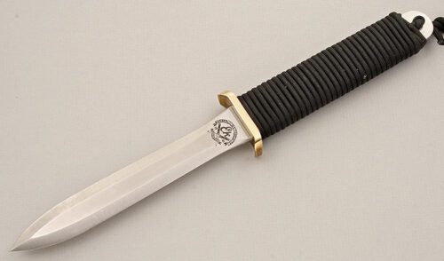 Ek Knives Commando Dagger with Black Cord Wrapped Tang handle material - Obverse Side - Item #KLC15360