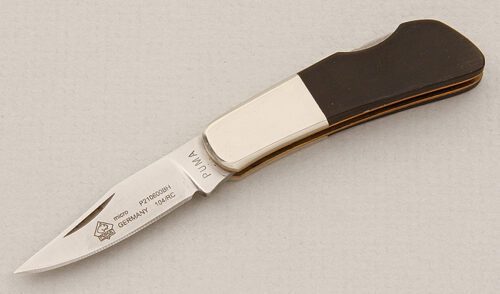 Puma Knives Micro Lockback with Buffalo Horn Scales handle material - Obverse Side - Item #KLC15363