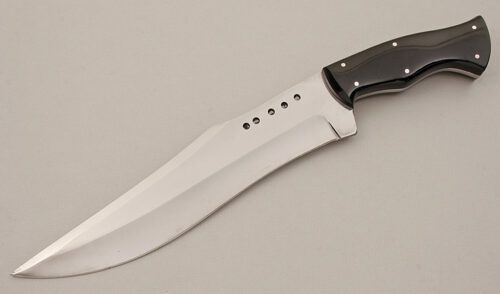 Unknown Maker Recurve Fighter with Buffalo Horn Handle handle material - Obverse Side - Item #KLC15368