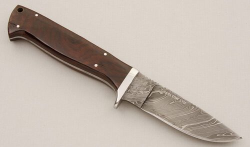 Charlton LTD. Damascus Hunter with Cocobolo Scales handle material - Obverse Side - Item #KLC15384