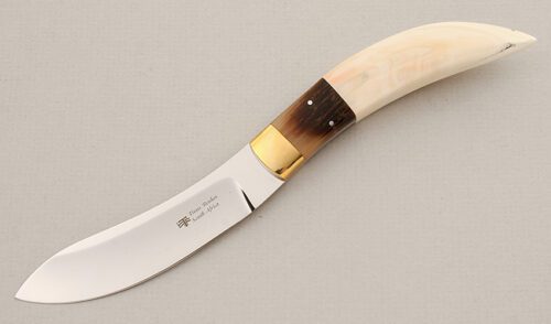 Tinus Beukes Warthog Skinner with Warthog Tusk Handle handle material - Obverse Side - Item #KLC15445