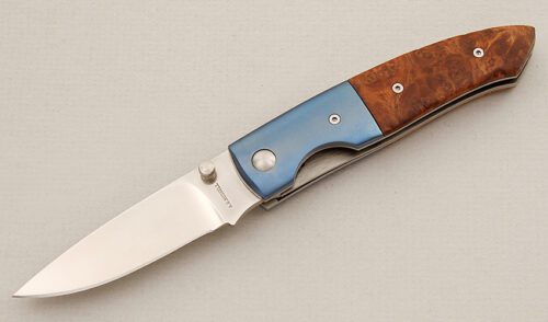 A.G. Russell CJ1 Walker-Lock with Chinese Quince Burl Scales handle material - Obverse Side - Item #KLC15448