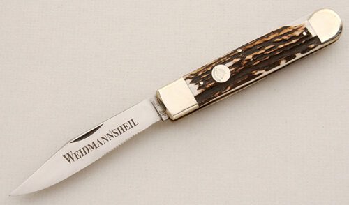 Weidmannsheil Knives Folding Hunter with Stag Scales handle material - Obverse Side - Item #KLC15474
