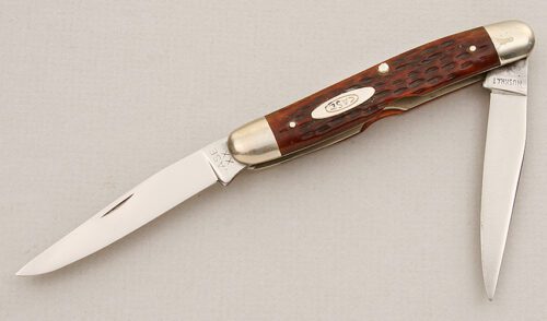 Case Cutlery Muskrat with Brown Jigged Bone Scales handle material - Obverse Side - Item #KLC15478