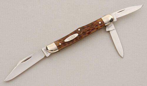 Case Cutlery 6308 Whittler with Tan Jigged Bone Scales handle material - Obverse Side - Item #KLC15480