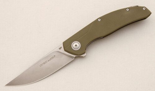 Viper Knives Orso with Green G-10 Frame handle material - Obverse Side - Item #KLC15488