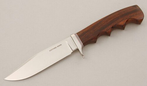 A.G. Russell Cutting Edge Hunter with Desert Ironwood Handle handle material - Obverse Side - Item #KLC15496