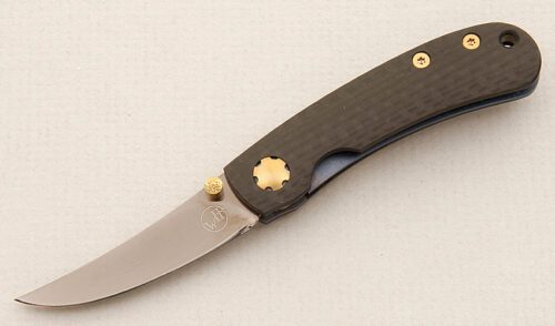 William Henry Knives T08-P Persian Folder with Carbon Fiber Frame handle material - Obverse Side - Item #KLC15506