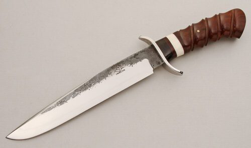 Cas Iberia Citadel Pioneer Bowie with Rosewood/Ebony/Bone Handle handle material - Obverse Side - Item #KLC15512