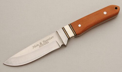 Hen & Rooster Hunter with Rosewood Scales handle material - Obverse Side - Item #KLC15516