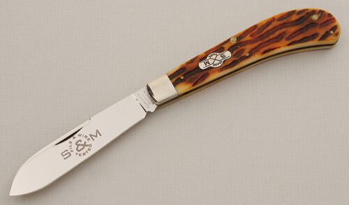 Schatt & Morgan Kentucky Shiner QT with Goldenroot Worm Grove Bone handle material - Obverse Side - Item #KLC15532