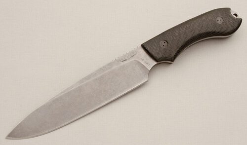 Bradford Knives Guardian 6 with Carbon Fiber Scales handle material - Obverse Side - Item #KLC15556