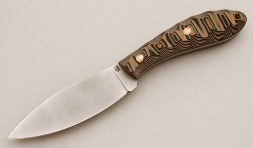 L.T. Wright Large Northern Hunter with Tan & Black G-10 Scales handle material - Obverse Side - Item #KLC15565