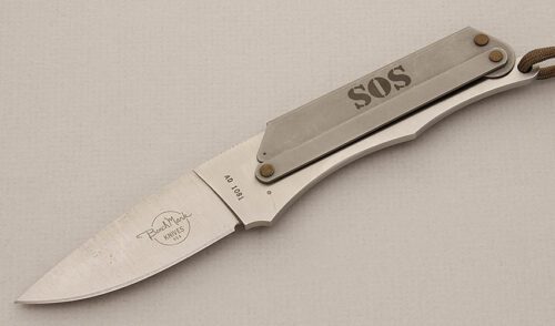 Bench Mark Knives S.O.S. Folding Guard Hunter with Skeletonized Handle handle material - Obverse Side - Item #KLC15593