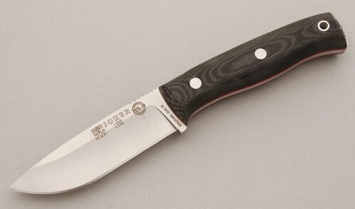 Joker Knives BS-9 Lynx with Black Micarta Scales handle material - Obverse Side - Item #KLC15597