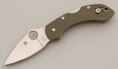 Spyderco Knives Dragonfly with Foliage Green G-10 Scales handle material - Obverse Side - Item #KLC15601