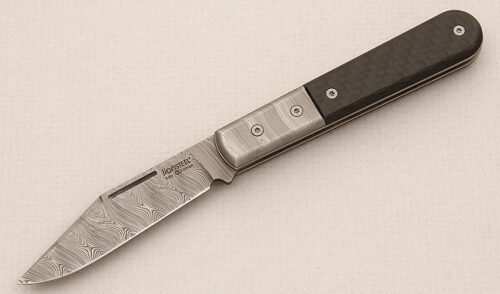 LionSteel Shuffler with Carbon Fiber Scales handle material - Obverse Side - Item #KLC15603