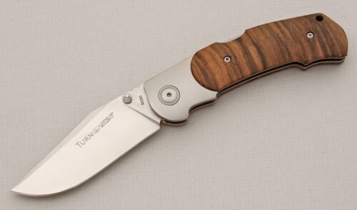 Viper Knives Turn with Walnut Scales handle material - Obverse Side - Item #KLC15608