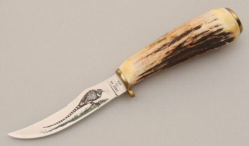 Case Cutlery 523-3 Small Game Knife with Stag Handle handle material - Obverse Side - Item #KLC15621