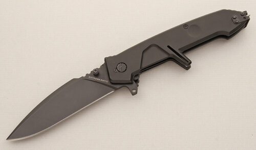 Extrema Ratio Knives MF-2 Combat Folder with Aluminum Frame handle material - Obverse Side - Item #KLC15630