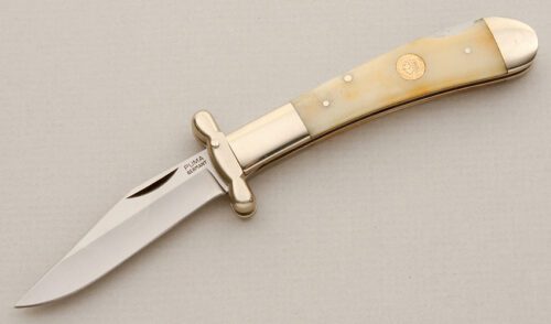 Puma Knives Swing Guard Lockback with Smooth Bone Scales handle material - Obverse Side - Item #KLC15633