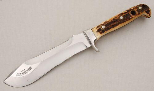 Puma Knives 6377 White Hunter with Stag Scales handle material - Obverse Side - Item #KLC15651