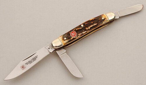J.A. Henckels Stockman with Stag Scales handle material - Obverse Side - Item #KLC15668