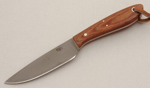 Wilson Custom Knives Small Hunter with Canvas Micarta Scales handle material - Obverse Side - Item #KLC15670