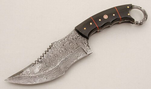 Unknown Maker Ringtail Fighter with Buffalo Horn Scales handle material - Obverse Side - Item #KLC15677