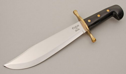 Case Cutlery Bowie Knife with Black Synthetic Handle handle material - Obverse Side - Item #KLC15685