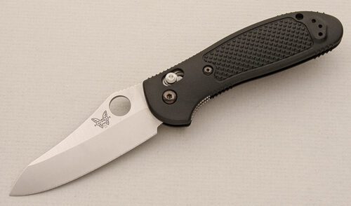 Benchmade Knives Griptilian Sheepsfoot with Black FRN Frame handle material - Obverse Side - Item #KLC15704