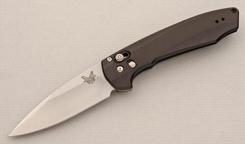 Benchmade Knives 490 Arcane First Production with Black 7075-T6 Aluminum Frame handle material - Obverse Side - Item #KLC15705