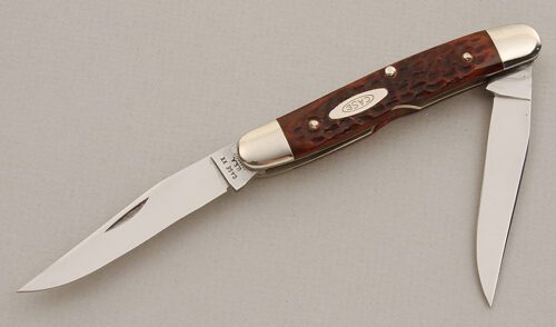 Case Cutlery Muskrat with Brown Jigged Bone Scales handle material - Obverse Side - Item #KLC15725