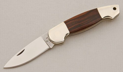 James B. "Jimmy" Lile Slipjoint Folder (With Dot) with Cocobolo Scales handle material - Obverse Side - Item #KLC15741