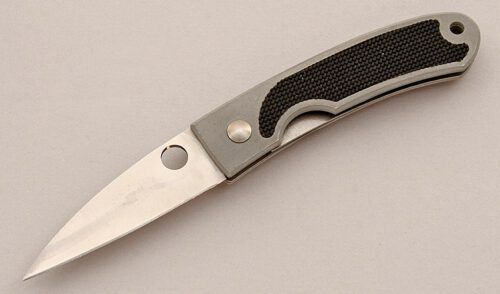 Spyderco Knives C25 Centofante with Aluminum Scales handle material - Obverse Side - Item #KLC15762