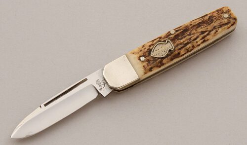 Hen & Rooster CM-6 Arrow Coffin Jack with Stag Scales handle material - Obverse Side - Item #KLC15775