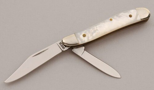 Case Cutlery 6220 Peanut with Mother Of Pearl Scales handle material - Obverse Side - Item #KLC15779