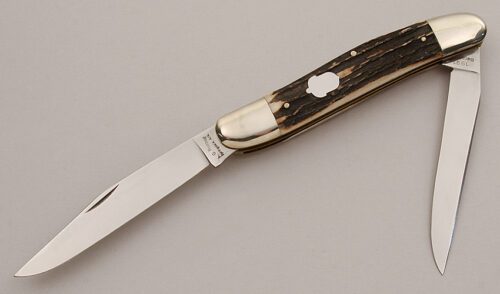 A.G. Russell Super Muskrat with Stag Scales handle material - Obverse Side - Item #KLC15785