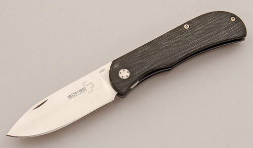 Boker Knives Exskelibur II with Black Micarta Scales handle material - Obverse Side - Item #KLC15795