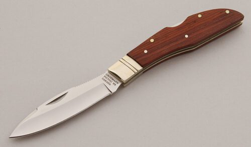 Grohmann Knives Folding Bird & Trout with Rosewood Scales handle material - Obverse Side - Item #KLC15803