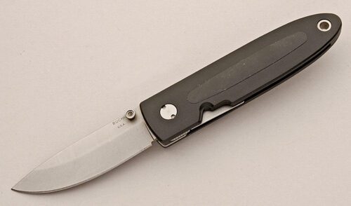 Buck Knives Crosslock with Kraton Frame handle material - Obverse Side - Item #KLC15807