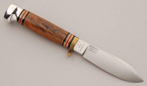 Marble's Knives Custom Mini Spear Point with Exotic Wood Handle handle material - Obverse Side - Item #KLC15815