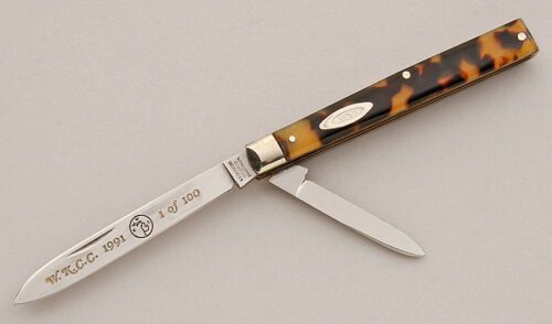 Case Cutlery 1991 WKXX Doctor's Knife with Faux Tortoise Scales handle material - Obverse Side - Item #KLC15824