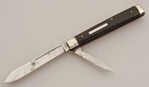 Case Cutlery W.R. Case Doctor's Knife with Ebony Wood Scales handle material - Obverse Side - Item #KLC15831