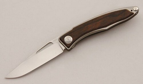 Chris Reeve Knives Mnandi Limited with Ziricote Wood Scales handle material - Obverse Side - Item #KLC15842