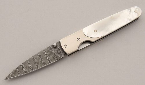 Case Cutlery 8173 Slimlock with Mother Of Pearl Scales handle material - Obverse Side - Item #KLC15849
